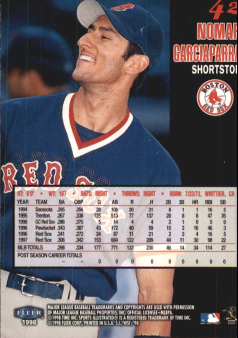 1998 Sports Illustrated World Series Fever #42 Nomar Garciaparra back image
