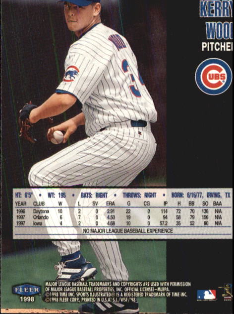 1998 Sports Illustrated World Series Fever #88 Kerry Wood back image