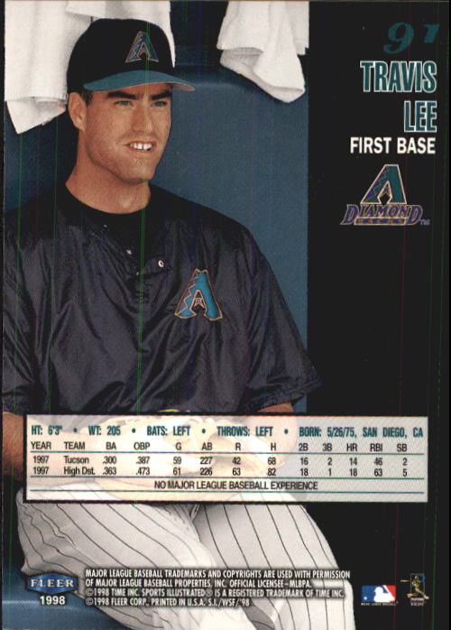1998 Sports Illustrated World Series Fever #91 Travis Lee back image