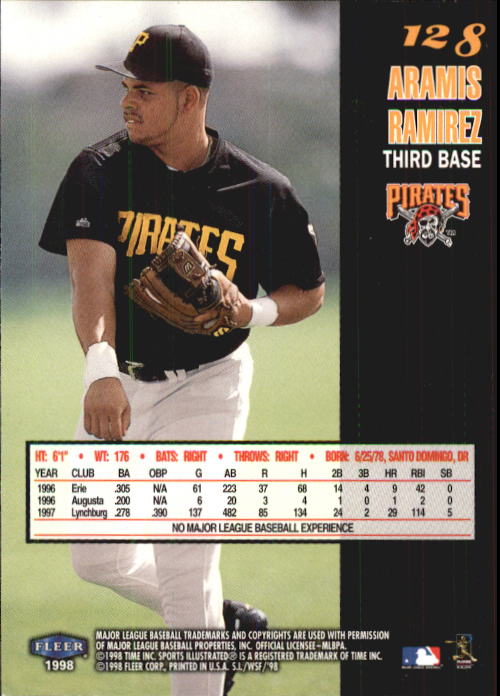 1998 Sports Illustrated World Series Fever #128 Aramis Ramirez back image