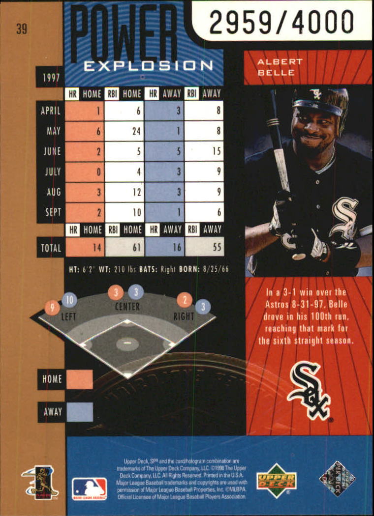 B3190- 1998 SPx Finite Assorted Baseball Cards -You Pick- 15+ FREE US SHIP - Picture 11 of 402