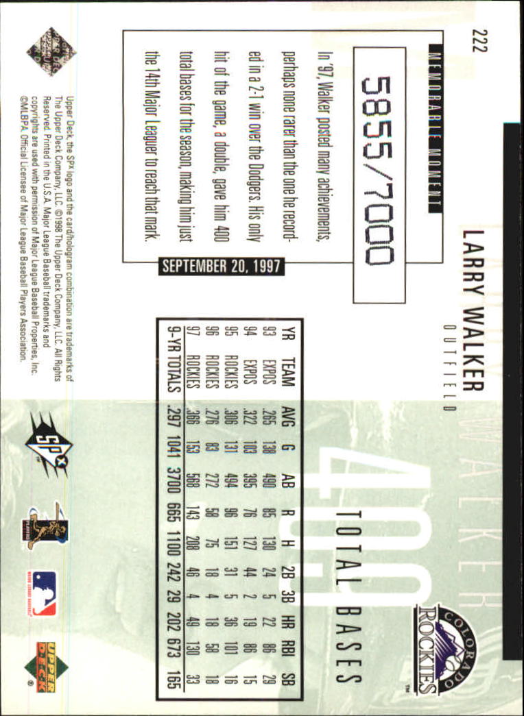 B3190- 1998 SPx Finite Assorted Baseball Cards -You Pick- 15+ FREE US SHIP - Picture 93 of 402