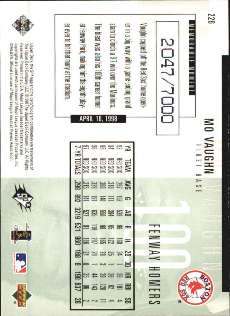 B3190- 1998 SPx Finite Assorted Baseball Cards -You Pick- 15+ FREE US SHIP - Picture 97 of 402