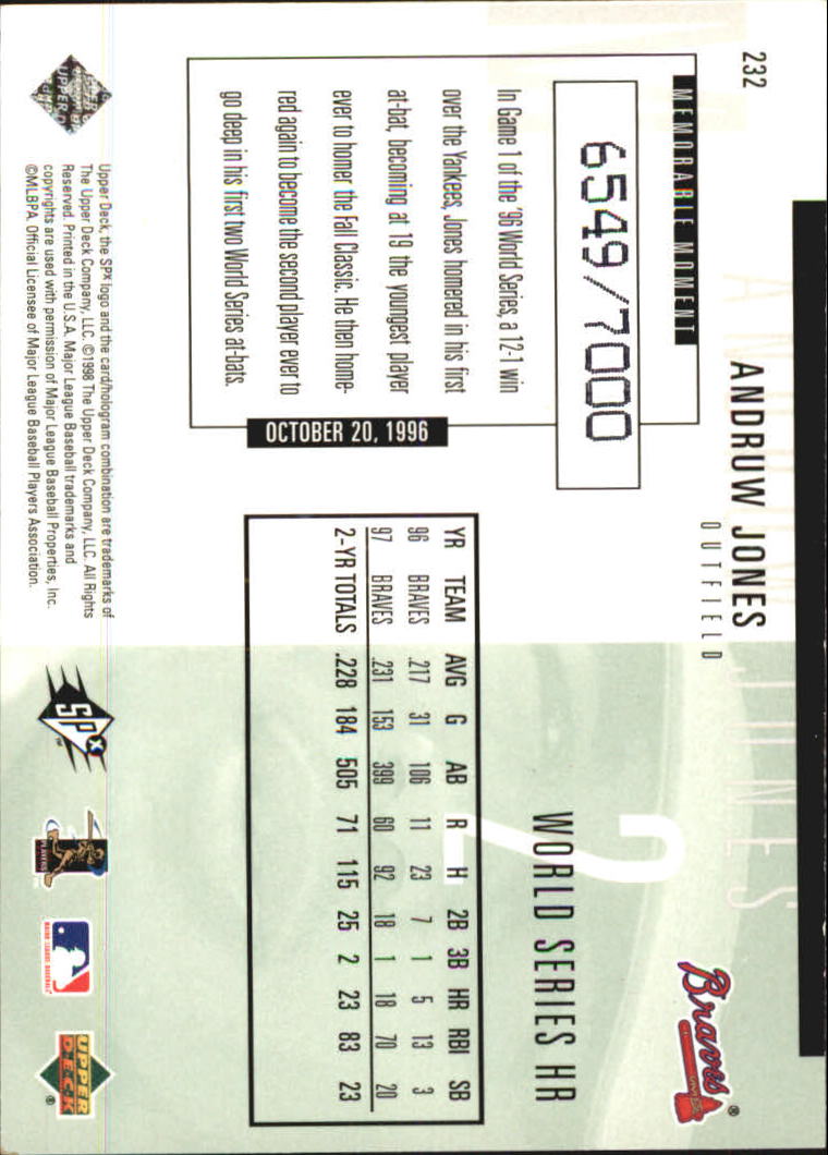 B3190- 1998 SPx Finite Assorted Baseball Cards -You Pick- 15+ FREE US SHIP - Picture 103 of 402