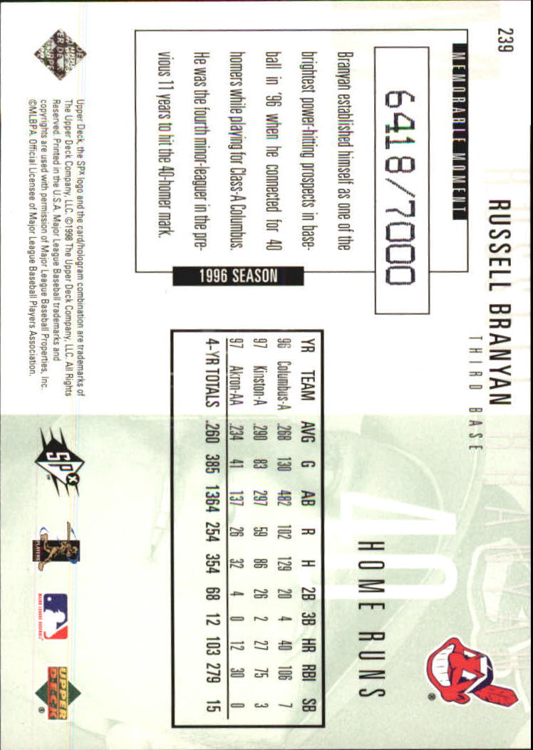 B3190- 1998 SPx Finite Assorted Baseball Cards -You Pick- 15+ FREE US SHIP - Picture 109 of 402