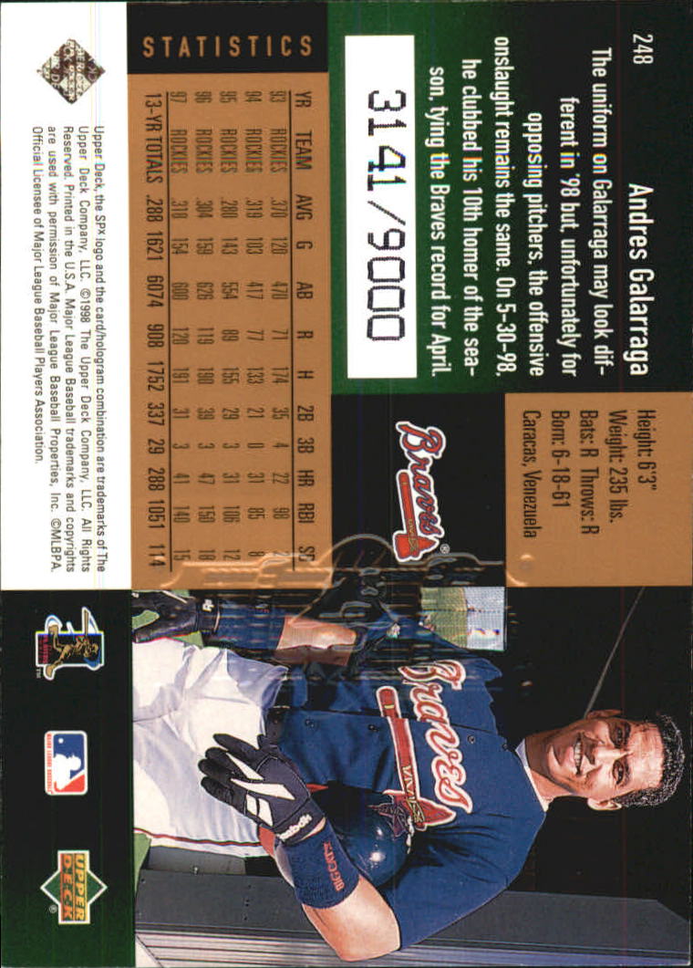 B3190- 1998 SPx Finite Assorted Baseball Cards -You Pick- 15+ FREE US SHIP - Picture 119 of 402