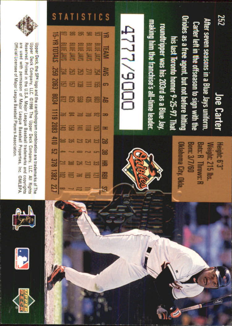 B3190- 1998 SPx Finite Assorted Baseball Cards -You Pick- 15+ FREE US SHIP - Picture 123 of 402