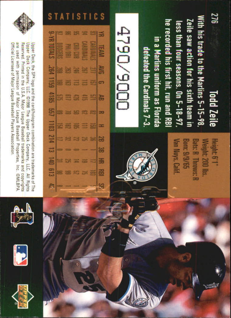 B3190- 1998 SPx Finite Assorted Baseball Cards -You Pick- 15+ FREE US SHIP - Picture 159 of 402