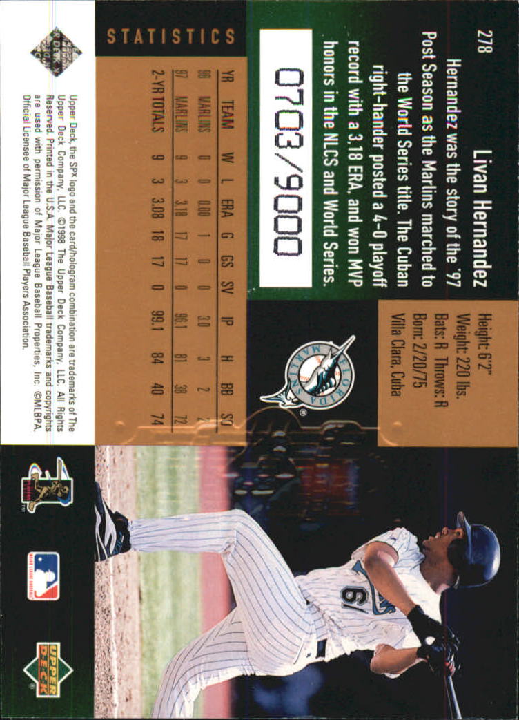B3190- 1998 SPx Finite Assorted Baseball Cards -You Pick- 15+ FREE US SHIP - Picture 163 of 402