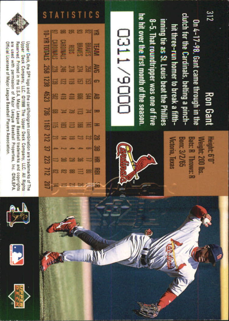 B3190- 1998 SPx Finite Assorted Baseball Cards -You Pick- 15+ FREE US SHIP - Picture 201 of 402
