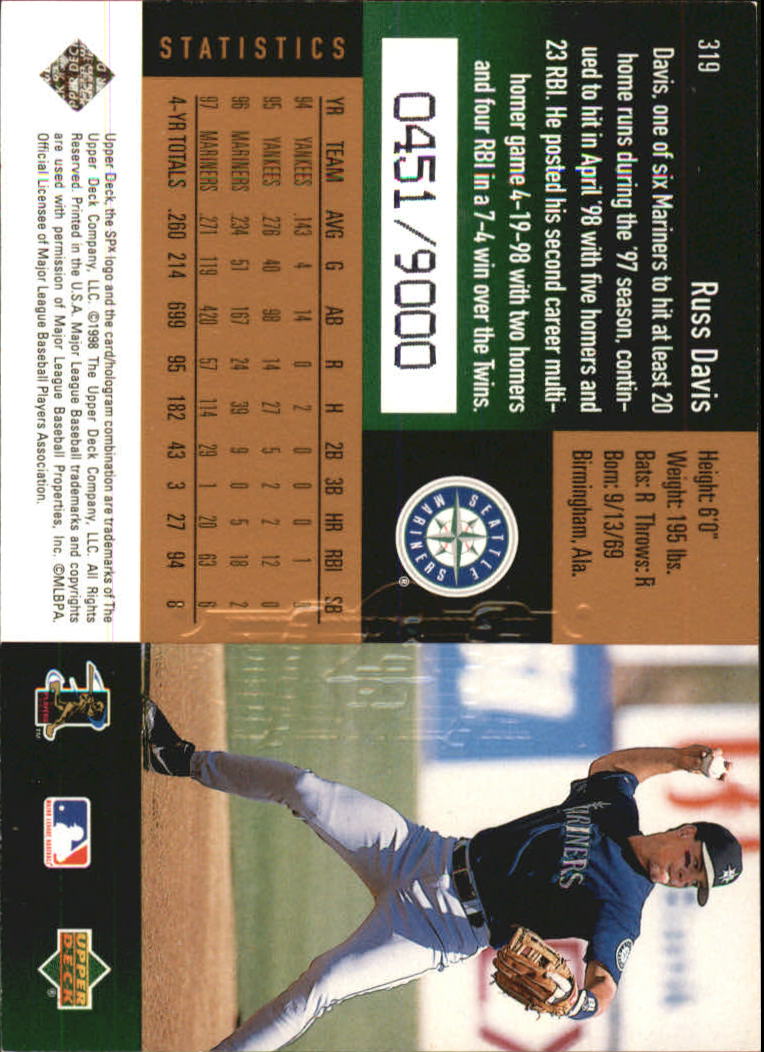 B3190- 1998 SPx Finite Assorted Baseball Cards -You Pick- 15+ FREE US SHIP - Picture 209 of 402