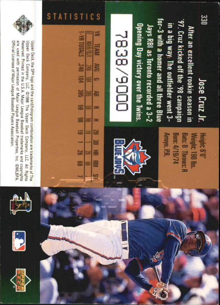 B3190- 1998 SPx Finite Assorted Baseball Cards -You Pick- 15+ FREE US SHIP - Picture 223 of 402