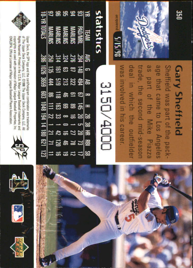 B3190- 1998 SPx Finite Assorted Baseball Cards -You Pick- 15+ FREE US SHIP - Picture 229 of 402