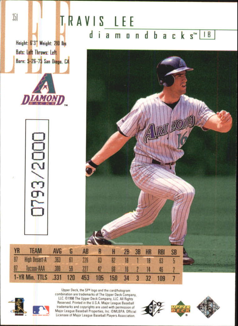 B3190- 1998 SPx Finite Assorted Baseball Cards -You Pick- 15+ FREE US SHIP - Picture 231 of 402
