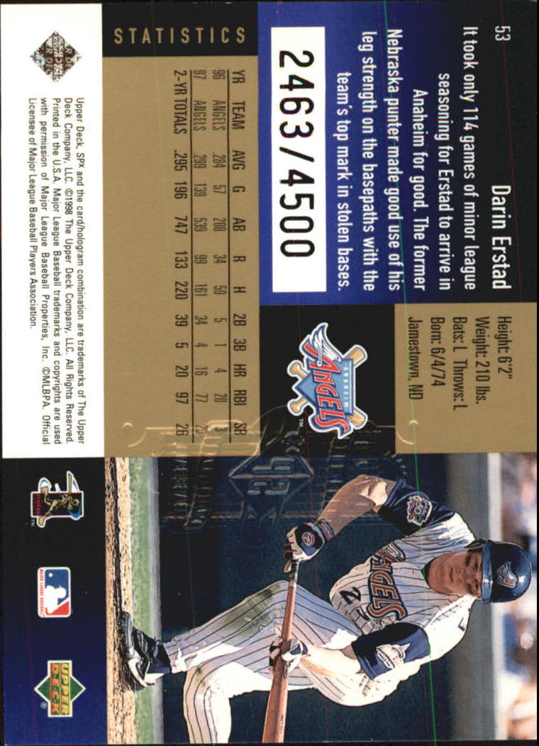 B3190- 1998 SPx Finite Assorted Baseball Cards -You Pick- 15+ FREE US SHIP - Picture 235 of 402