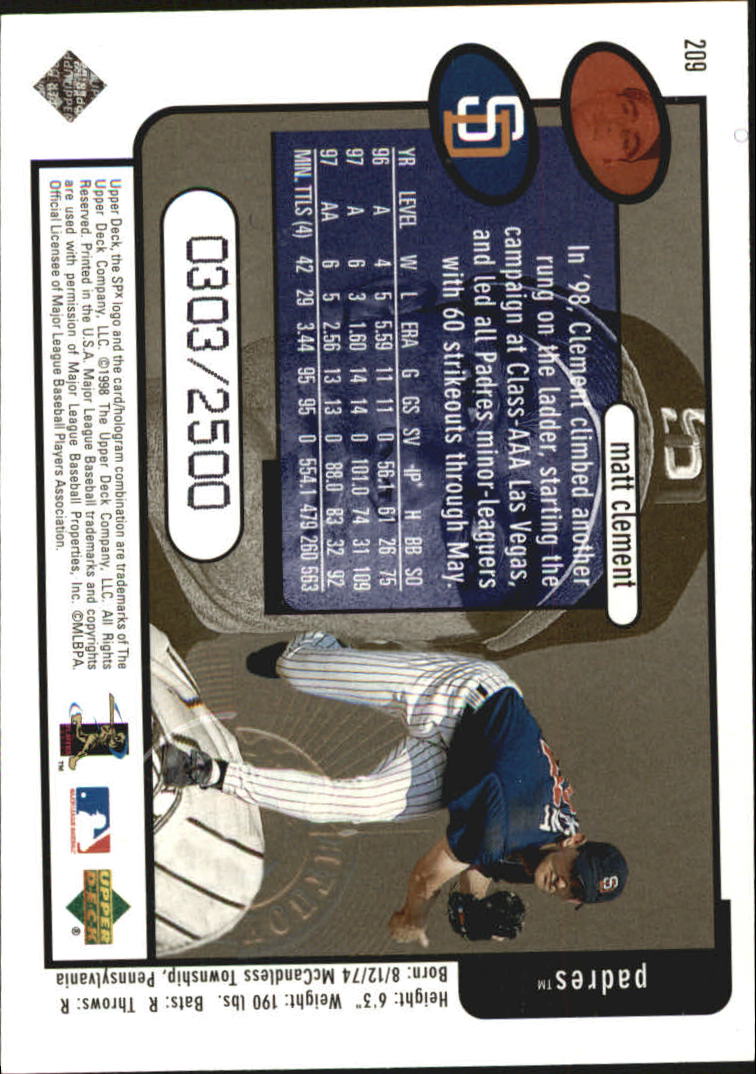 B3190- 1998 SPx Finite Assorted Baseball Cards -You Pick- 15+ FREE US SHIP - Picture 247 of 402