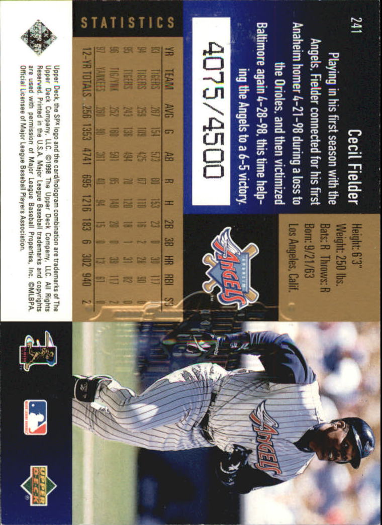 B3190- 1998 SPx Finite Assorted Baseball Cards -You Pick- 15+ FREE US SHIP - Picture 267 of 402