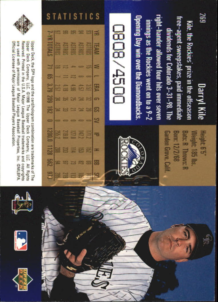 B3190- 1998 SPx Finite Assorted Baseball Cards -You Pick- 15+ FREE US SHIP - Picture 289 of 402