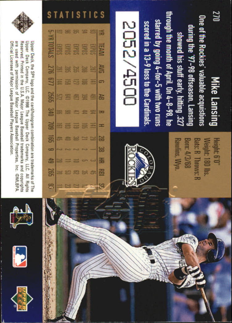 B3190- 1998 SPx Finite Assorted Baseball Cards -You Pick- 15+ FREE US SHIP - Picture 291 of 402