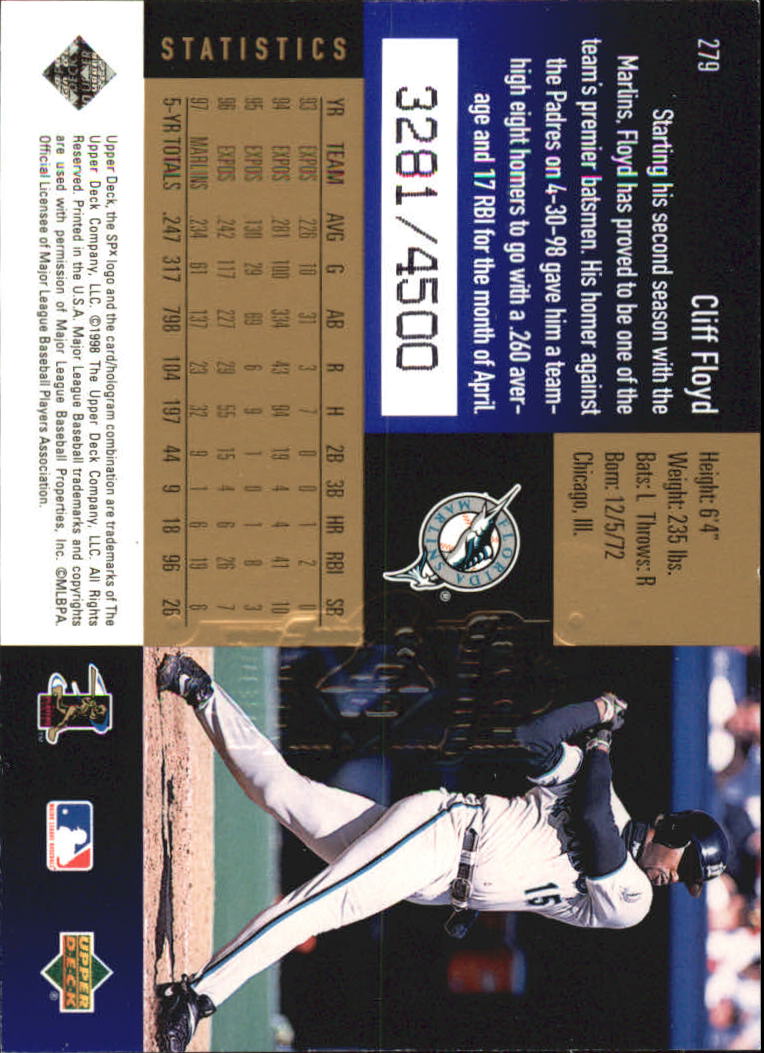 B3190- 1998 SPx Finite Assorted Baseball Cards -You Pick- 15+ FREE US SHIP - Picture 301 of 402