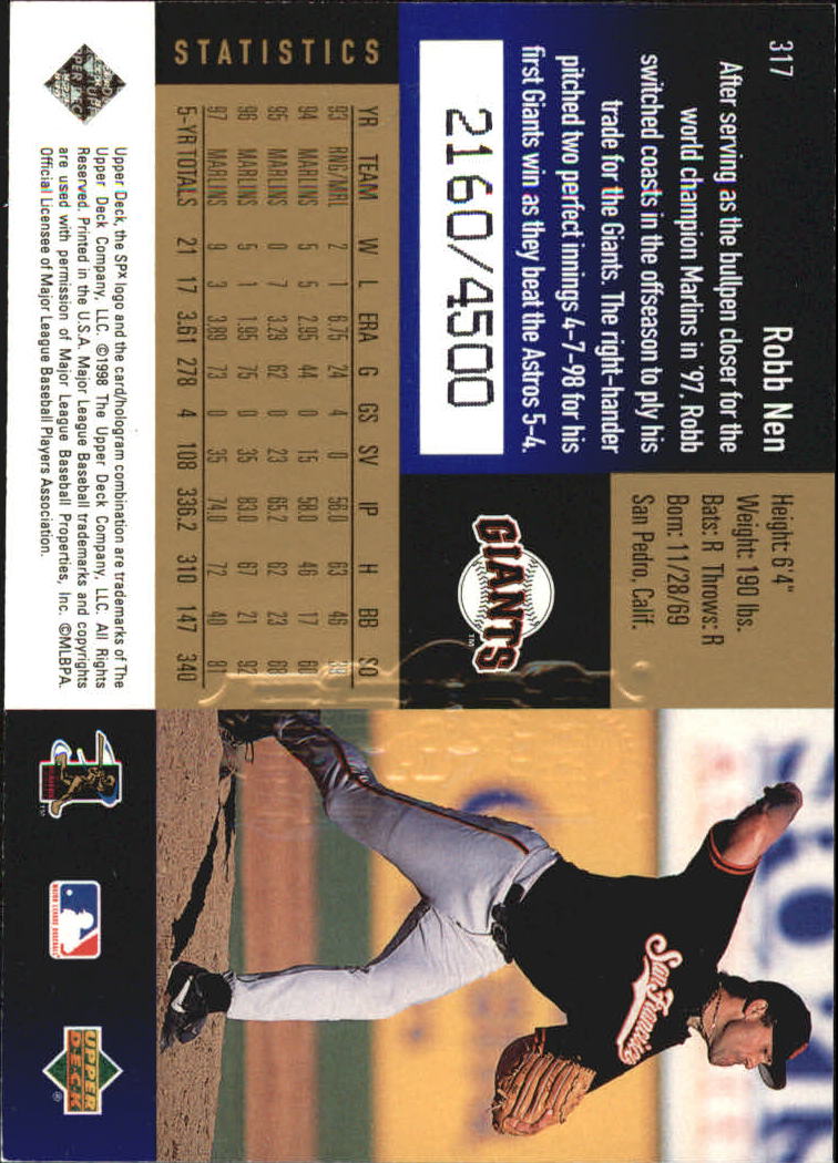 B3190- 1998 SPx Finite Assorted Baseball Cards -You Pick- 15+ FREE US SHIP - Picture 329 of 402