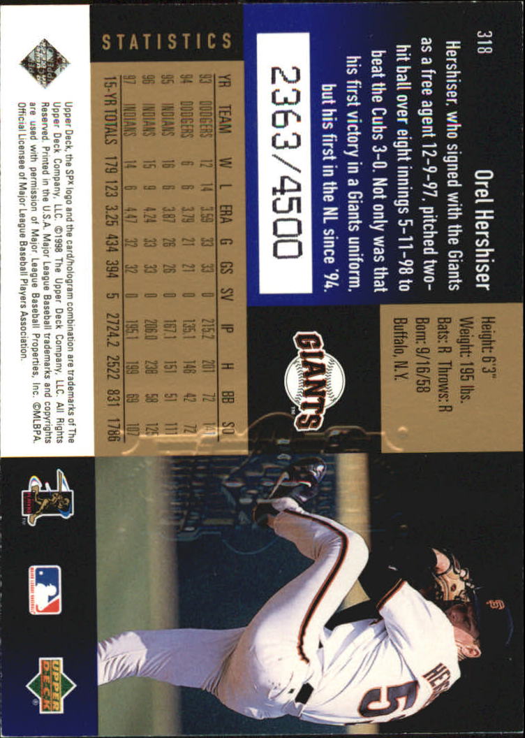 B3190- 1998 SPx Finite Assorted Baseball Cards -You Pick- 15+ FREE US SHIP - Picture 331 of 402