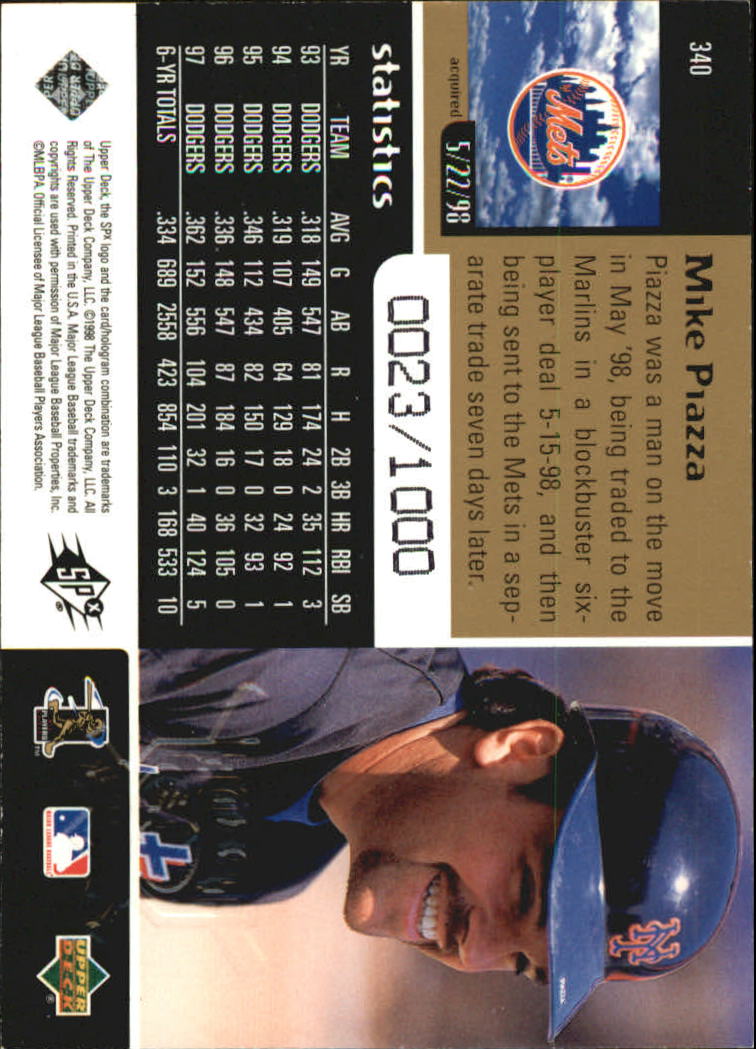 B3190- 1998 SPx Finite Assorted Baseball Cards -You Pick- 15+ FREE US SHIP - Picture 345 of 402