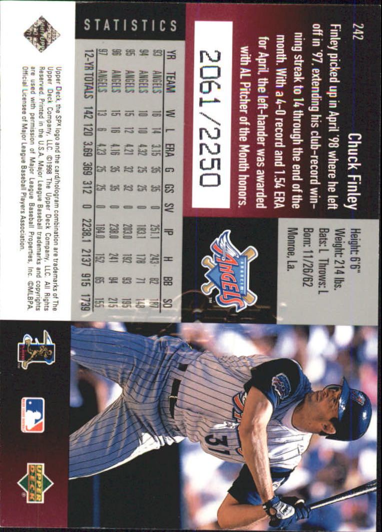 B3190- 1998 SPx Finite Assorted Baseball Cards -You Pick- 15+ FREE US SHIP - Picture 360 of 402