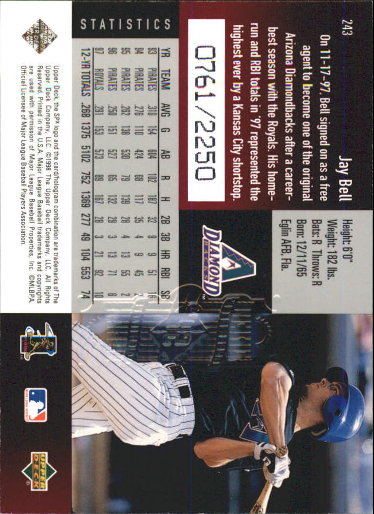 B3190- 1998 SPx Finite Assorted Baseball Cards -You Pick- 15+ FREE US SHIP - Picture 362 of 402