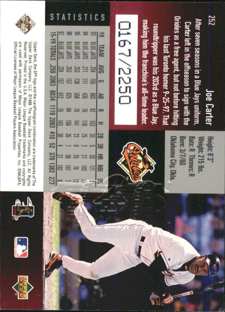 B3190- 1998 SPx Finite Assorted Baseball Cards -You Pick- 15+ FREE US SHIP - Picture 368 of 402