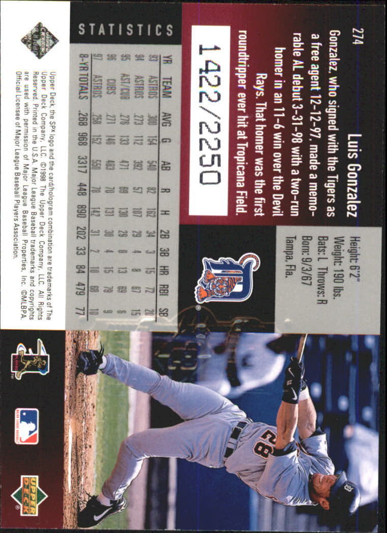 B3190- 1998 SPx Finite Assorted Baseball Cards -You Pick- 15+ FREE US SHIP - Picture 376 of 402
