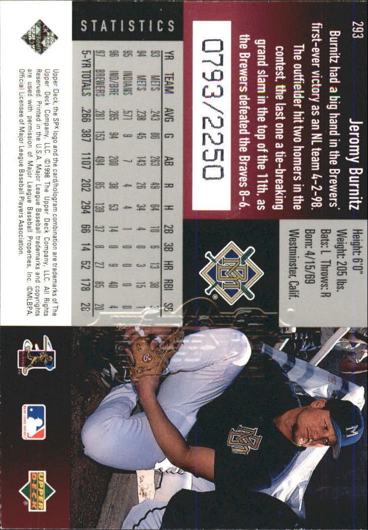 B3190- 1998 SPx Finite Assorted Baseball Cards -You Pick- 15+ FREE US SHIP - Picture 384 of 402