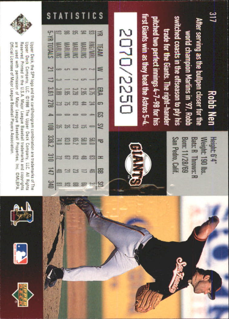 B3190- 1998 SPx Finite Assorted Baseball Cards -You Pick- 15+ FREE US SHIP - Picture 396 of 402