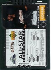1998 Upper Deck All-Star Credentials #AS18 Barry Bonds