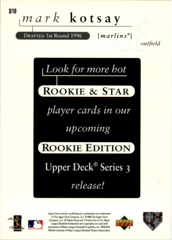 A0522- 1998 Upper Deck BB Verschiedene Einsatz Karten -du Pick- 15 + Kostenlose - Bild 81 von 95