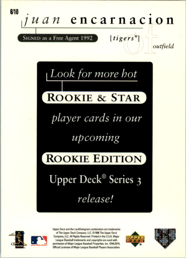 A0522- 1998 Upper Deck BB Verschiedene Einsatz Karten -du Pick- 15 + Kostenlose - Bild 83 von 95