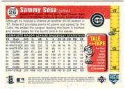 1998 Upper Deck Tape Measure Titans #26 Sammy Sosa back image