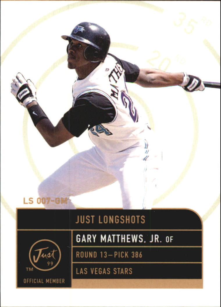 1999 Just Longshots #7 Gary Matthews Jr.