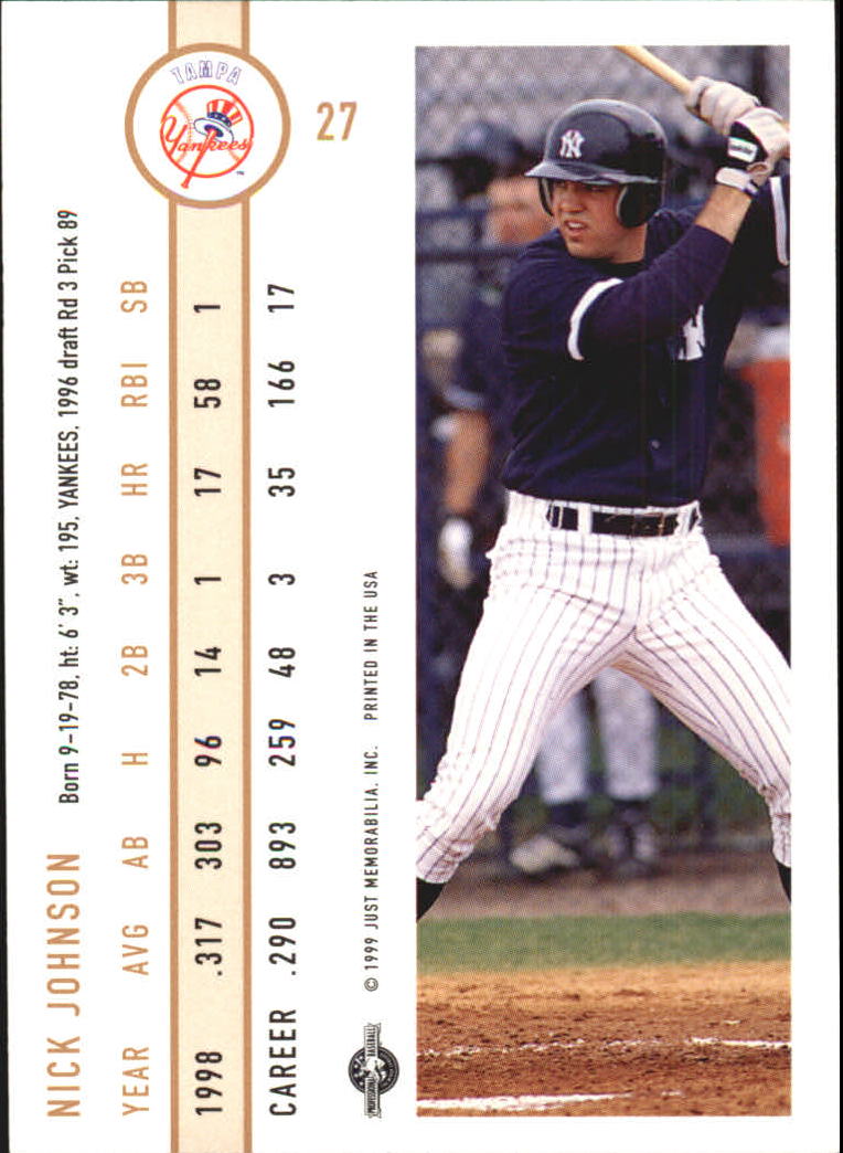 B6666- 1999 Just Baseball Card #s 1-250 +Rookies -You Pick- 15+ FREE US SHIP - Picture 55 of 476