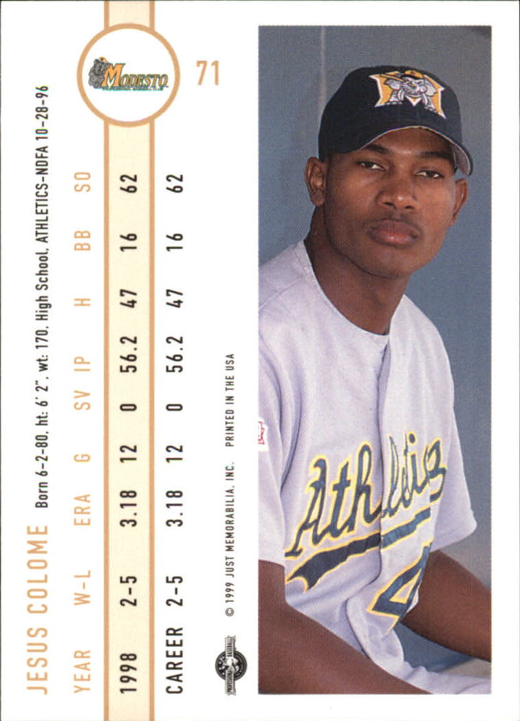 B6666- 1999 Just Baseball Card #s 1-250 +Rookies -You Pick- 15+ FREE US SHIP - Picture 138 of 476