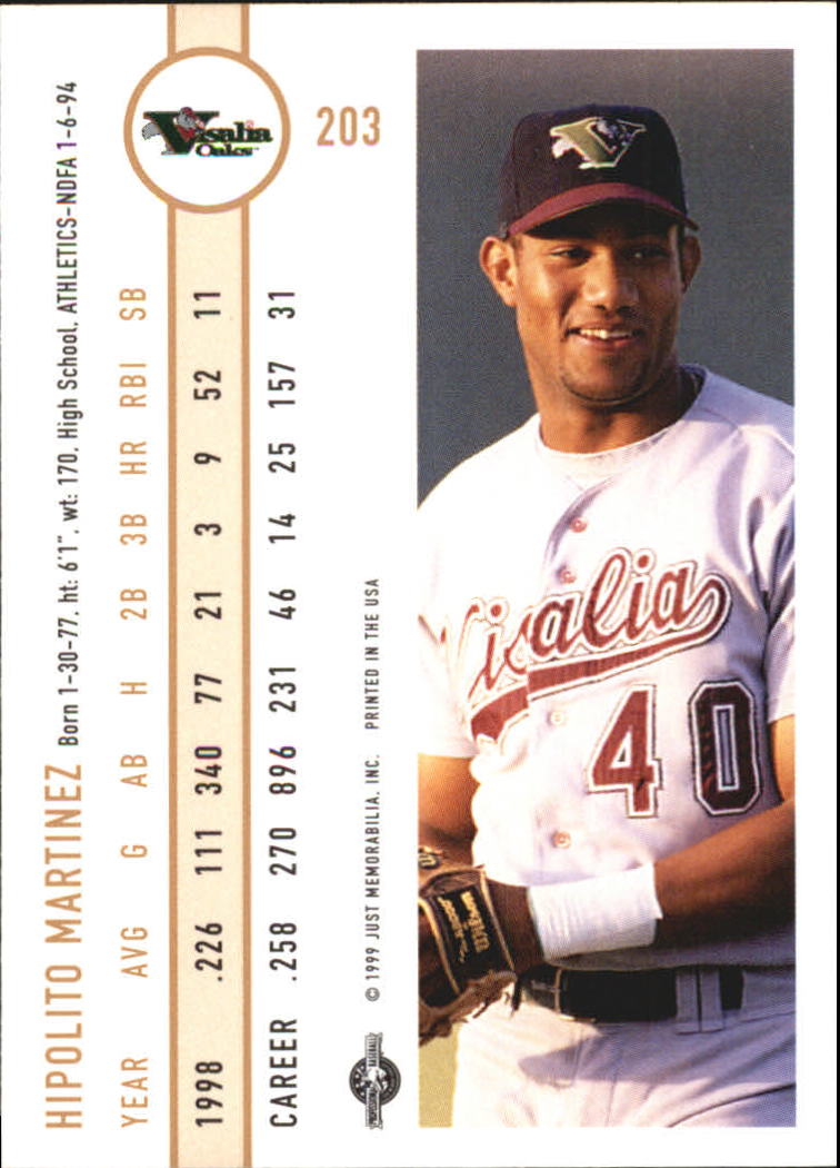 B6666- 1999 Just Baseball Card #s 1-250 +Rookies -You Pick- 15+ FREE US SHIP - Picture 387 of 476