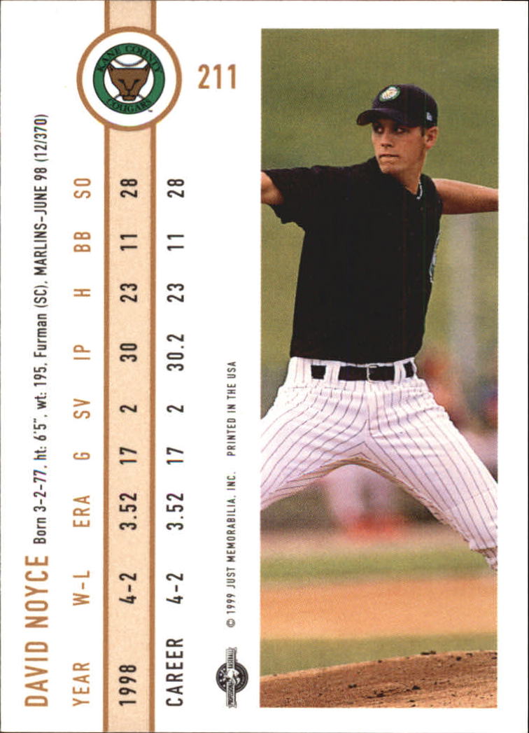 B6666- 1999 Just Baseball Card #s 1-250 +Rookies -You Pick- 15+ FREE US SHIP - Picture 401 of 476
