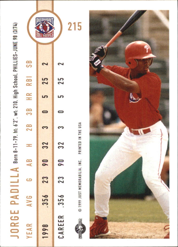 B6666- 1999 Just Baseball Card #s 1-250 +Rookies -You Pick- 15+ FREE US SHIP - Picture 407 of 476