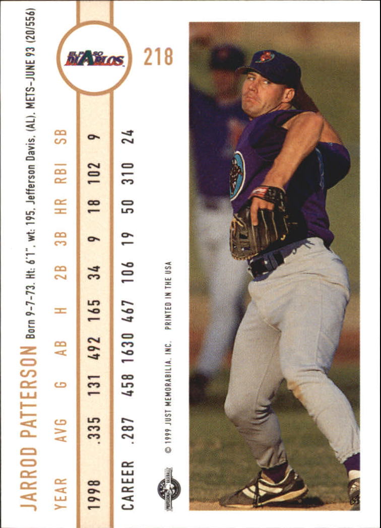 B6666- 1999 Just Baseball Card #s 1-250 +Rookies -You Pick- 15+ FREE US SHIP - Picture 413 of 476