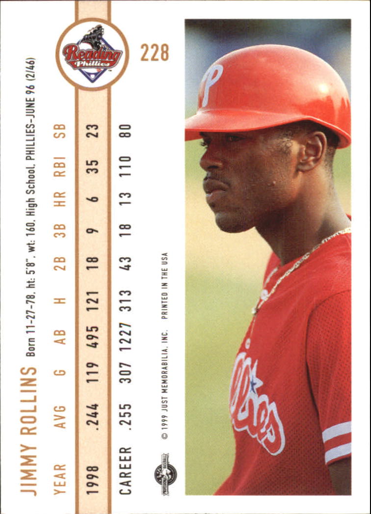 B6666- 1999 Just Baseball Card #s 1-250 +Rookies -You Pick- 15+ FREE US SHIP - Picture 432 of 476