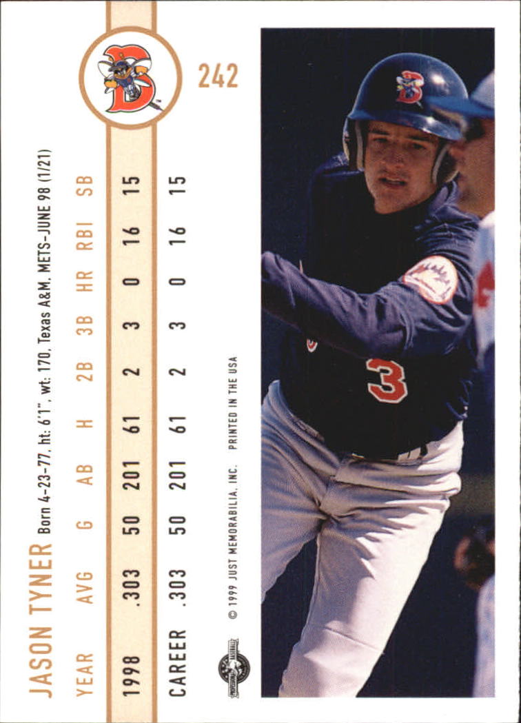 B6666- 1999 Just Baseball Card #s 1-250 +Rookies -You Pick- 15+ FREE US SHIP - Picture 460 of 476