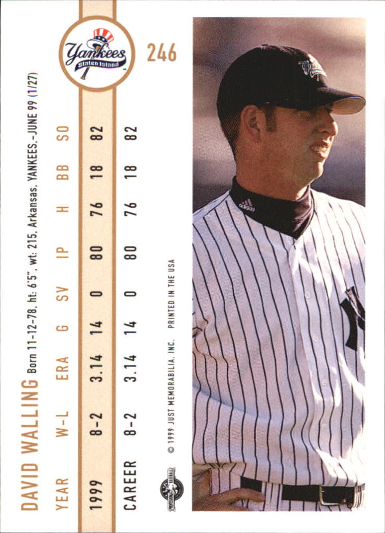 B6666- 1999 Just Baseball Card #s 1-250 +Rookies -You Pick- 15+ FREE US SHIP - Picture 468 of 476