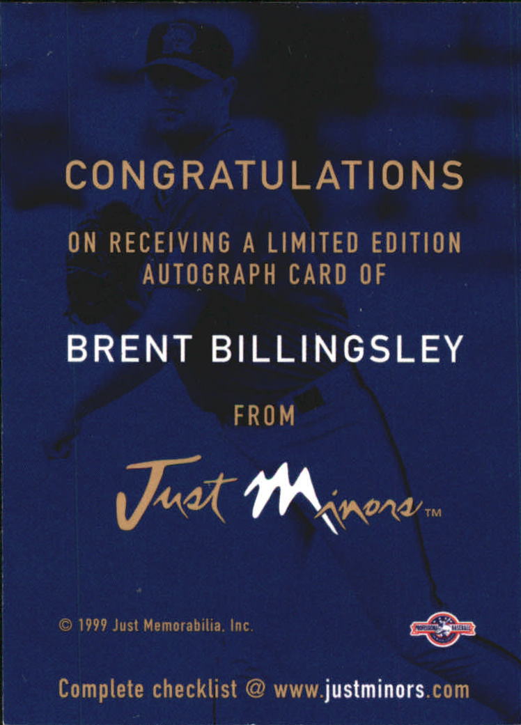 1999 Just Autographs #18 Brent Billingsley ST back image