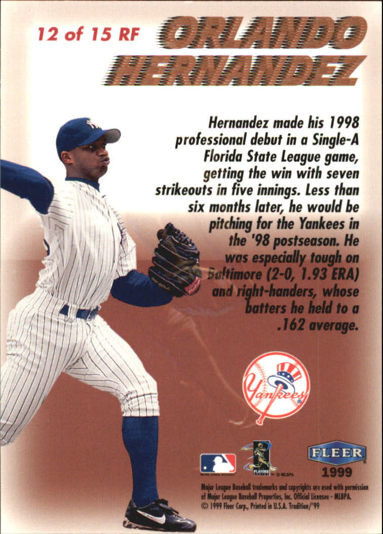 1999 Fleer Tradition Baseball "Rookie Flashback" Insert Cards - Picture 25 of 31