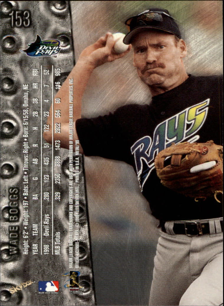 Wade Boggs cards (1989-2024) Red Sox Yankees Rays - You Choose